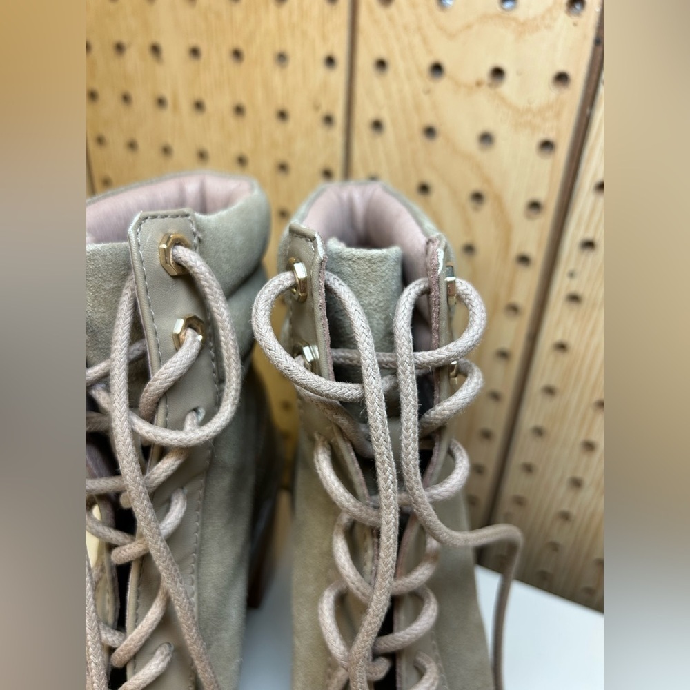 Louise et Cie Taupe Lace-Up Ankle Boots - Picture 2 of 8